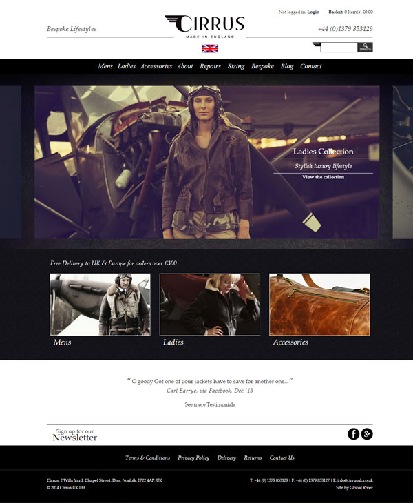 Cirrus Flying Jackets Website Launch